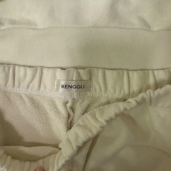 Renggli Cream Terry Crewneck Sweatshirt and Shorts Set. - Picture 5 of 8